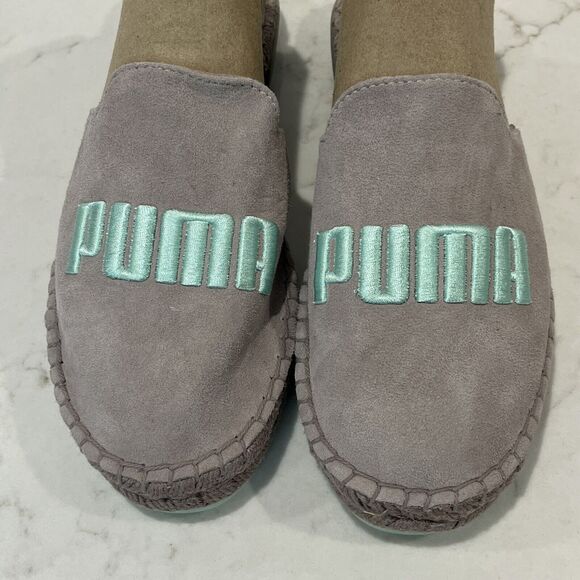 Puma Fenty x Rihanna Drizzle Bay Espadrille Slip On Slide Shoes SZ 8.5 Gray Teal - Picture 7 of 12